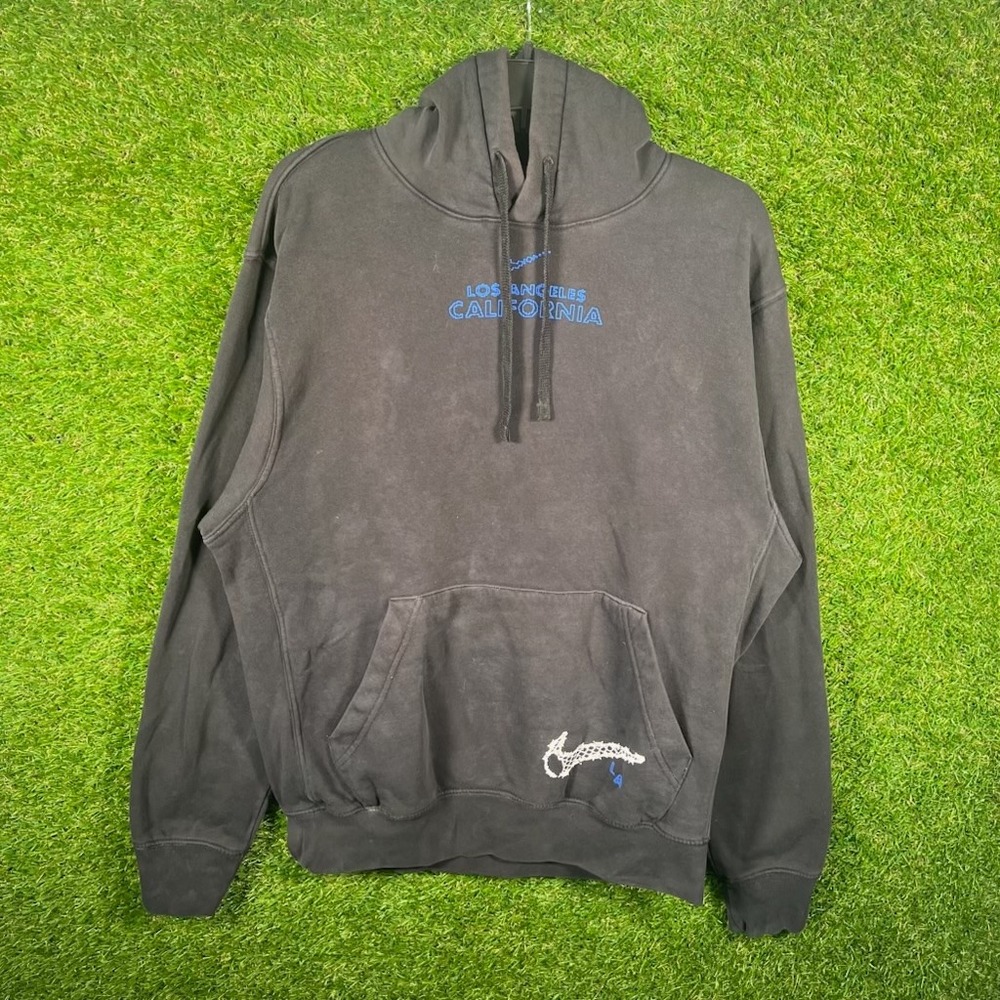 Nike Los Angeles California Pixel Graphic Hoodie Black Mens Large Just Do It
